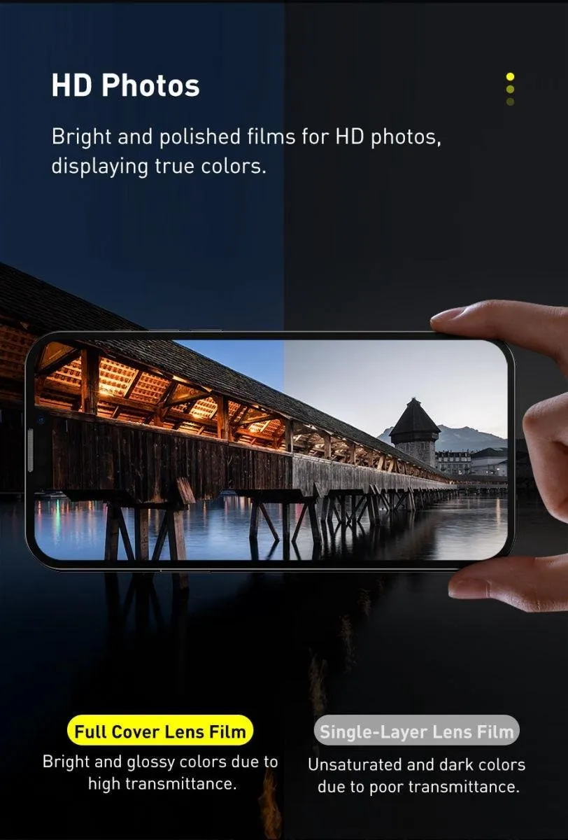 Baseus iPhone 13/13 Mini Camera Beschermglas - 2 Stuks - afbeelding 6 van 6