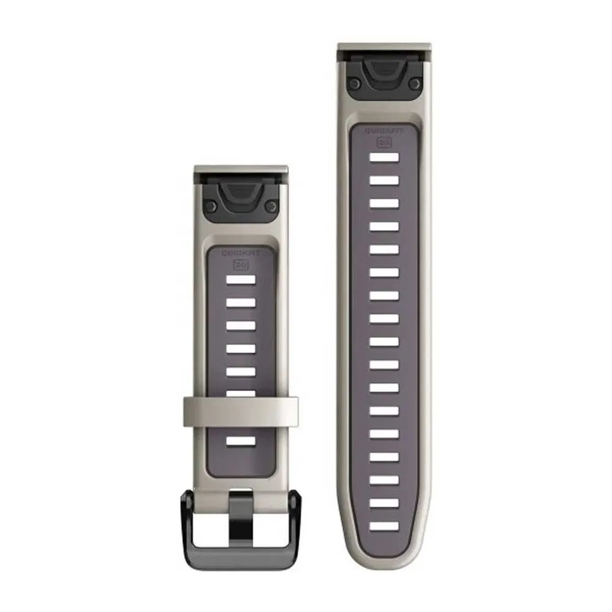 Garmin Quickfit 20mm Siliconen Horlogeband - 20mm - Zilver/Beige