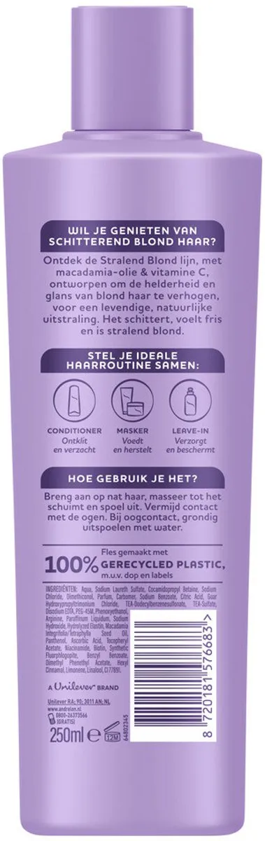Andrélon Stralend Blond Shampoo 500ml - 2 Stuks
