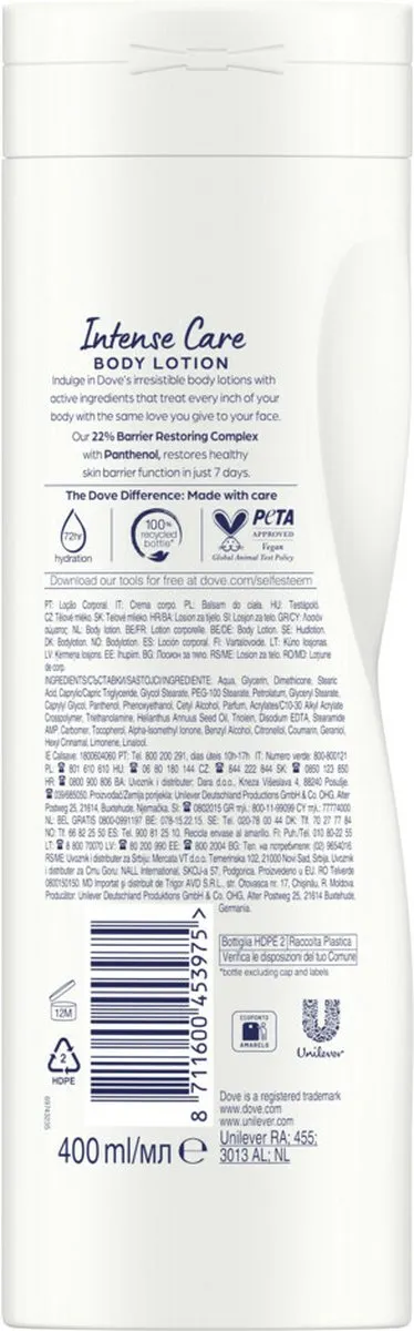Dove Intensive Nourishment Bodylotion 400ml