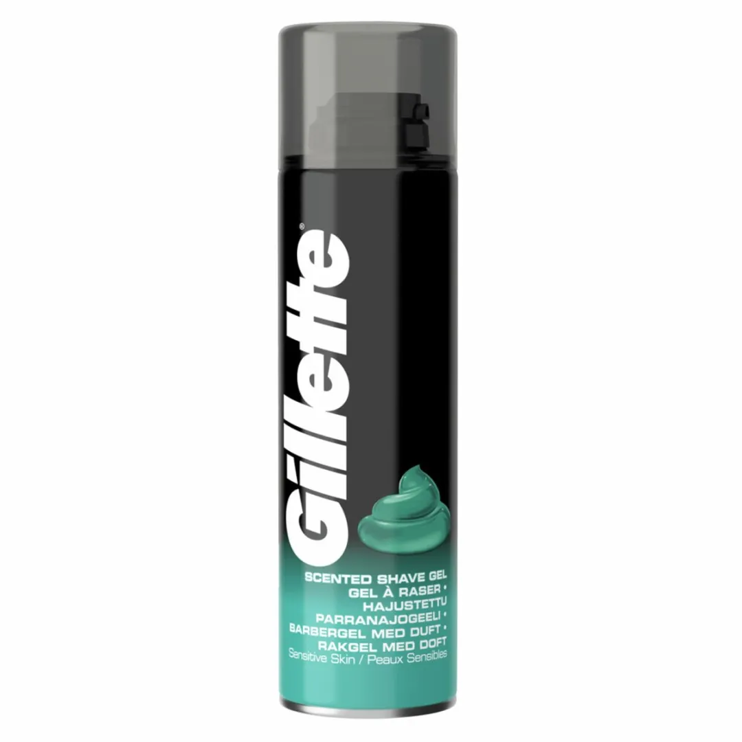 Gillette Sensitive Scheergel 200ml - 6 Stuks
