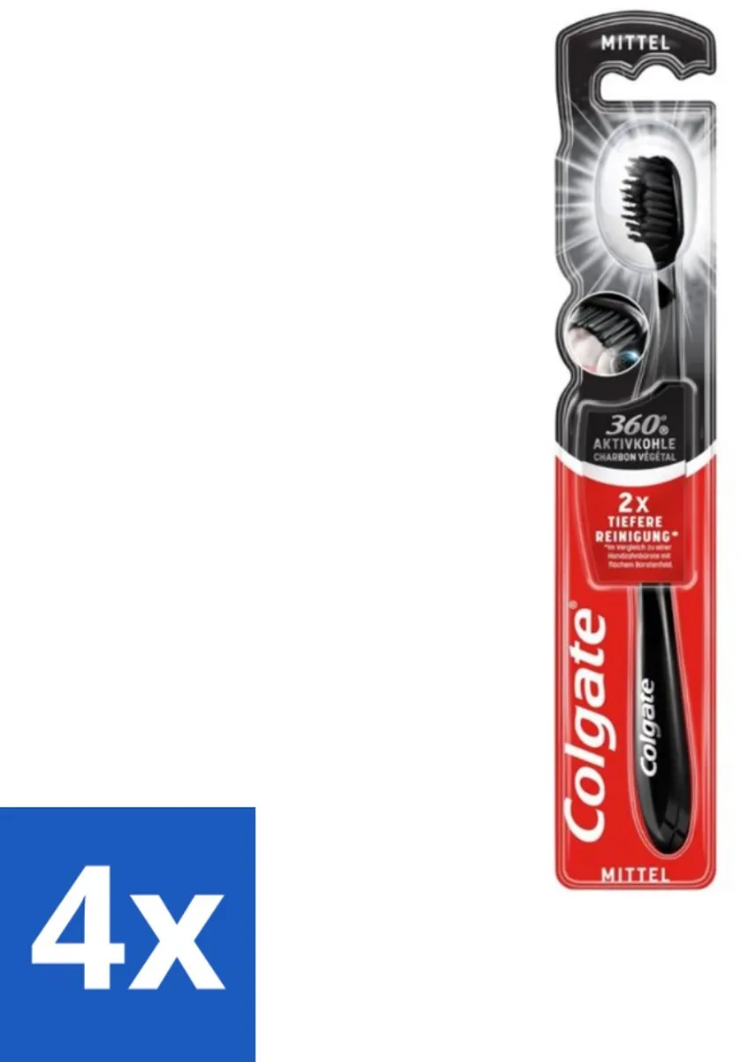 Colgate Tandenborstel 360 Charcoal Black