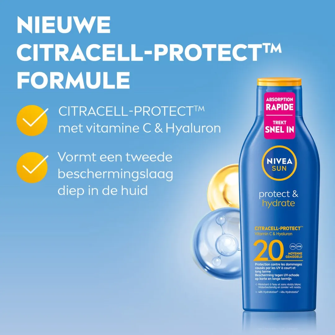 NIVEA SUN Protect & Hydrate Zonnecrème SPF 20 200ml