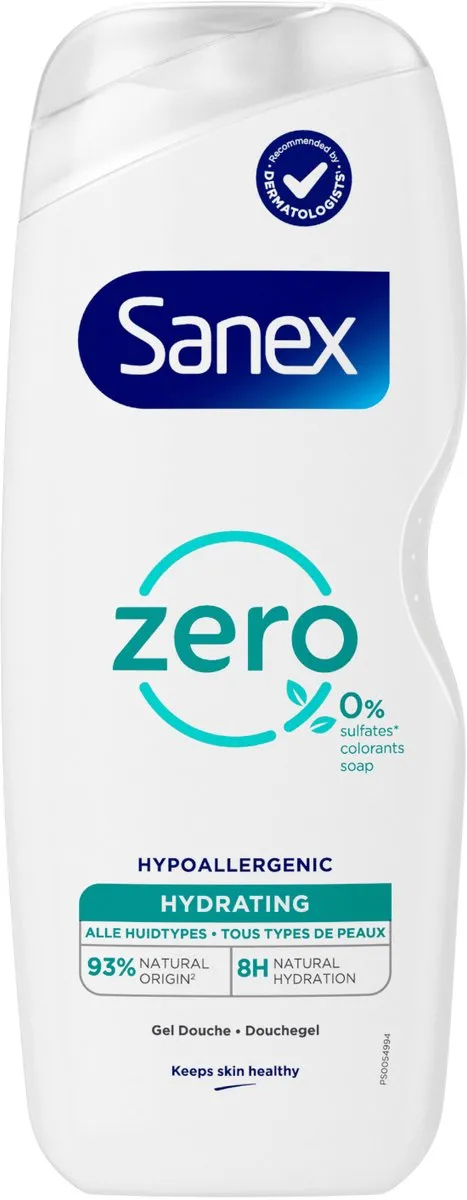 Sanex Douchegel Zero Hypoallergeen 600ml