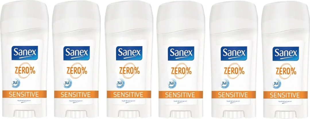 Sanex Dermo Sensitive Deodorant Stick - 6x65ml