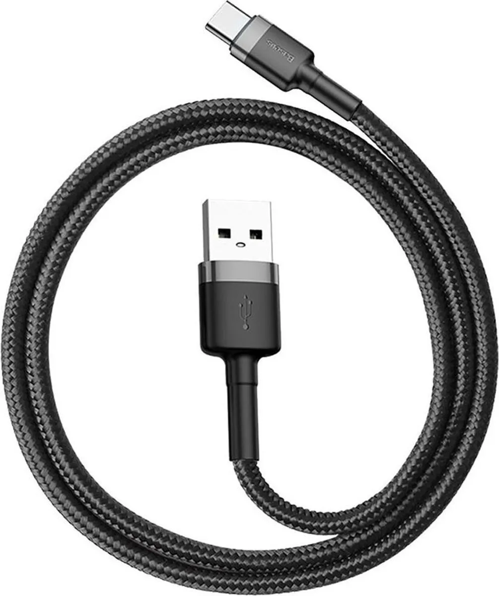 Baseus Cafule USB naar USB-C Kabel 0.5m - 3A - Zwart