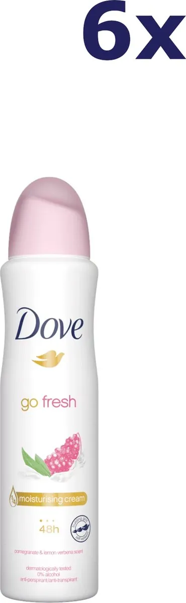 Dove Go Fresh Deo Spray Pomegranate & Lemon - 6x250ml