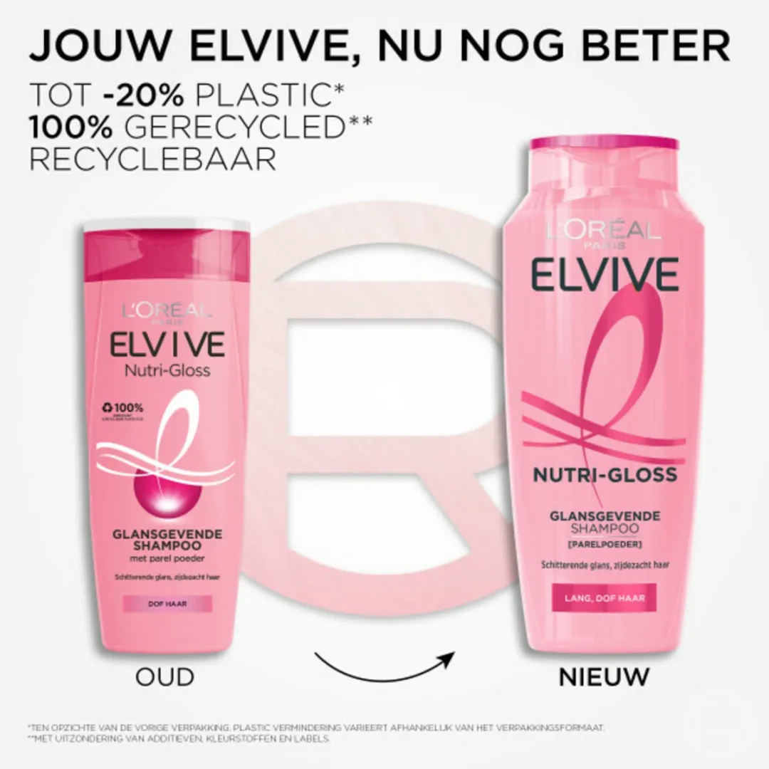 L'Oréal Paris Elvive Nutri Gloss Shampoo 800ml - 4 Stuks
