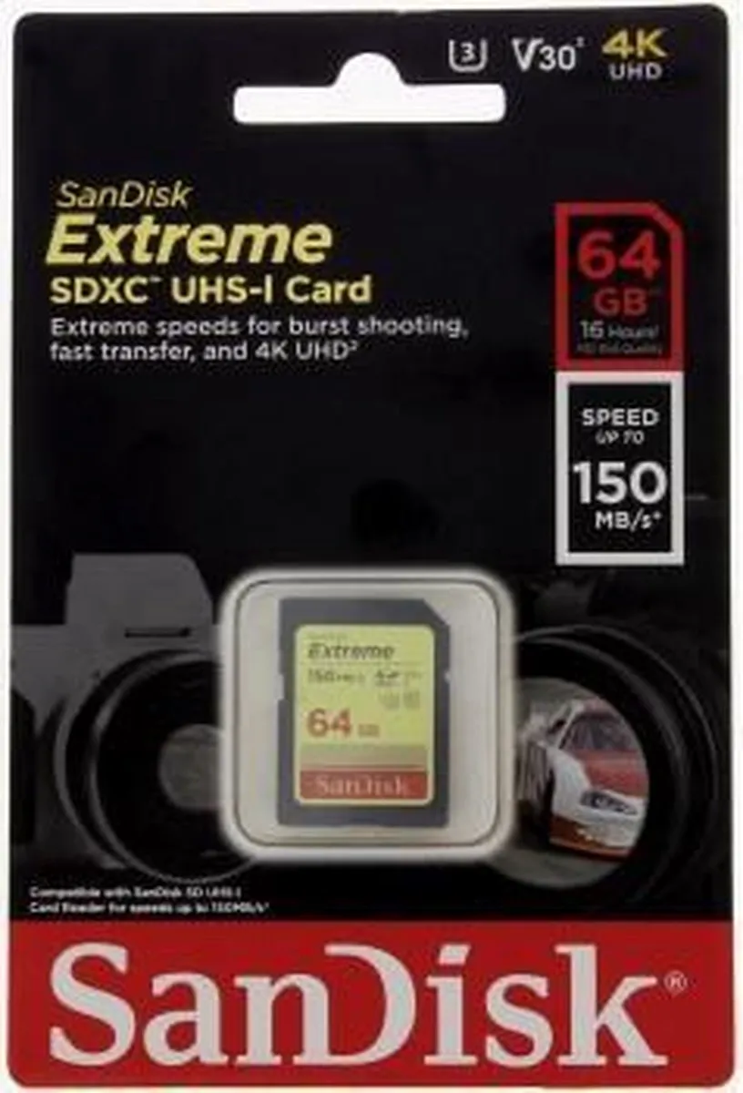 SanDisk Extreme SDXC 64GB Geheugenkaart - 150MB/s - afbeelding 6 van 6