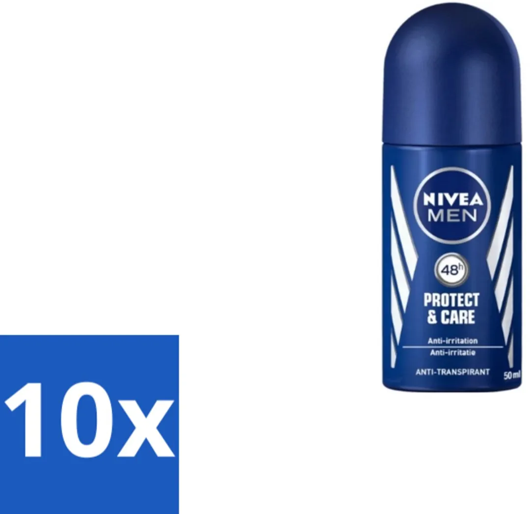 NIVEA Men Deodorant Roller Protect & Care 50ml - 10 Stuks