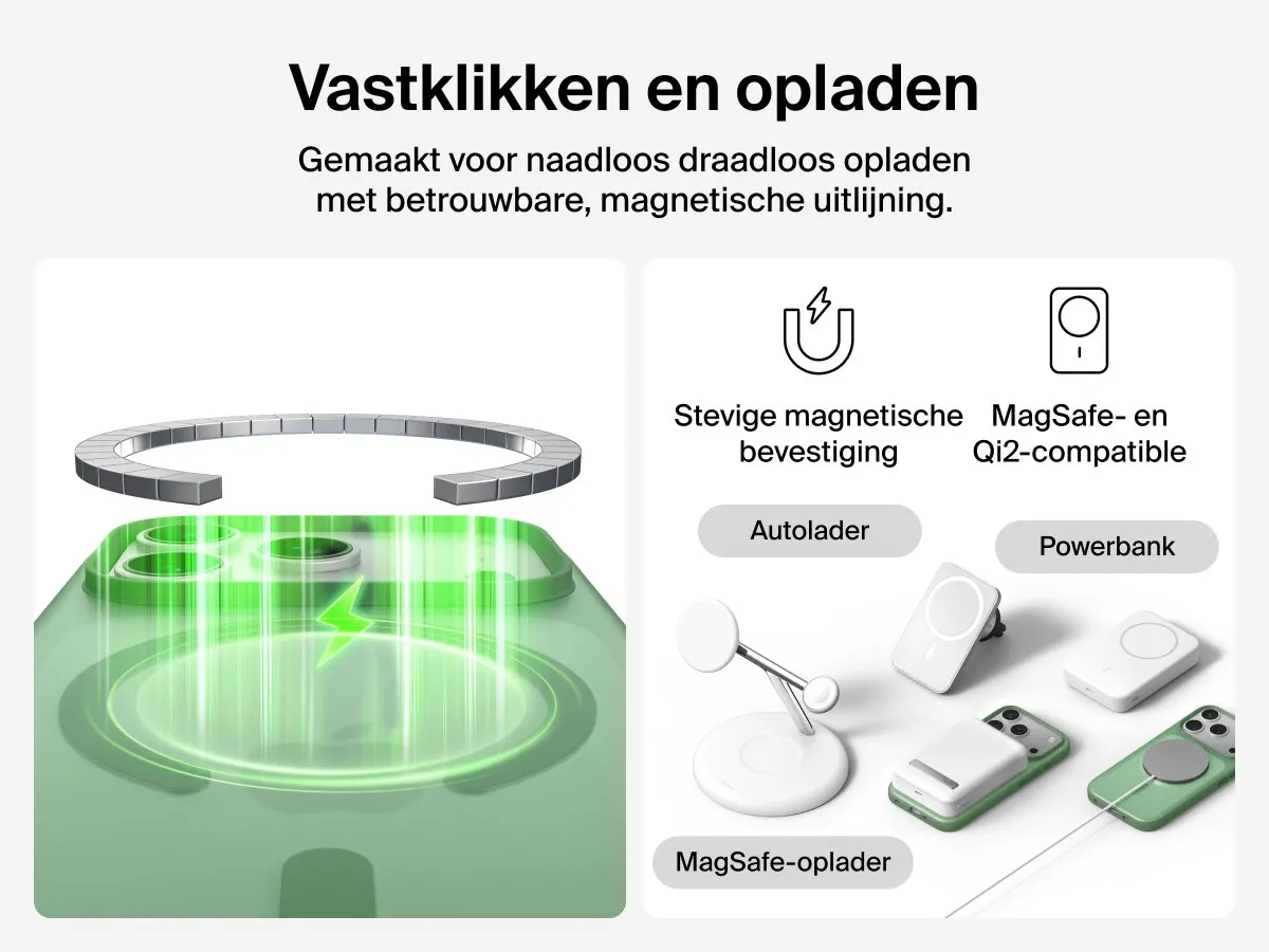 Belkin SheerForce Grip Hoesje iPhone 17 Pro MSA035HQSE - Groen