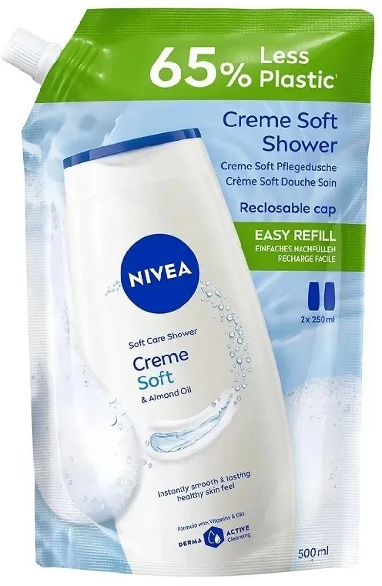 NIVEA Creme Soft Douchegel Navulling 500ml