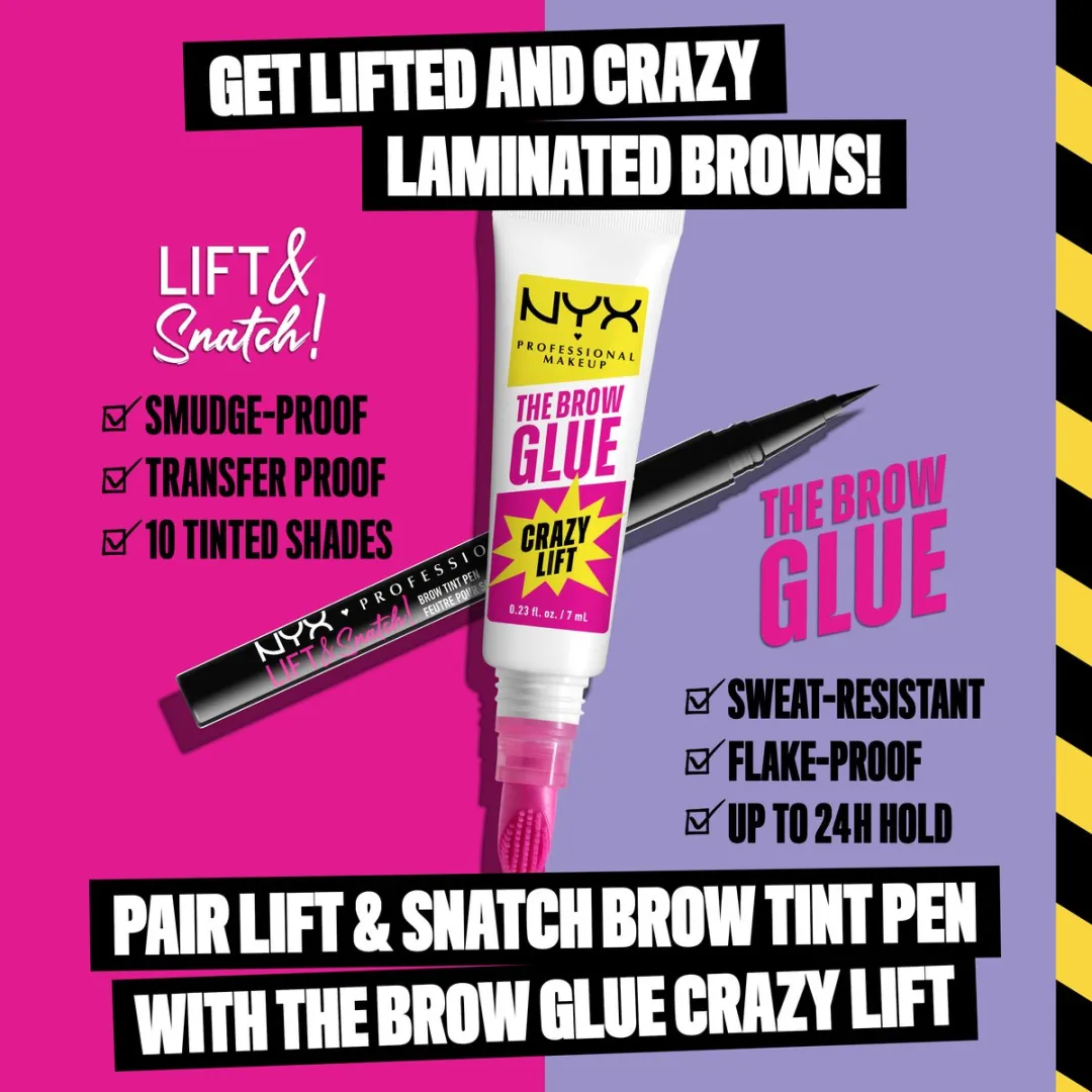 NYX The Brow Glue Crazy Lift Wenkbrauwgel Transparent 7ml