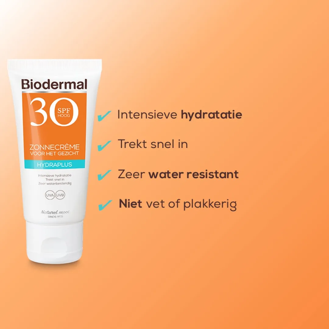 Biodermal Hydraplus Face Zonnebrandcrème SPF30 50ml