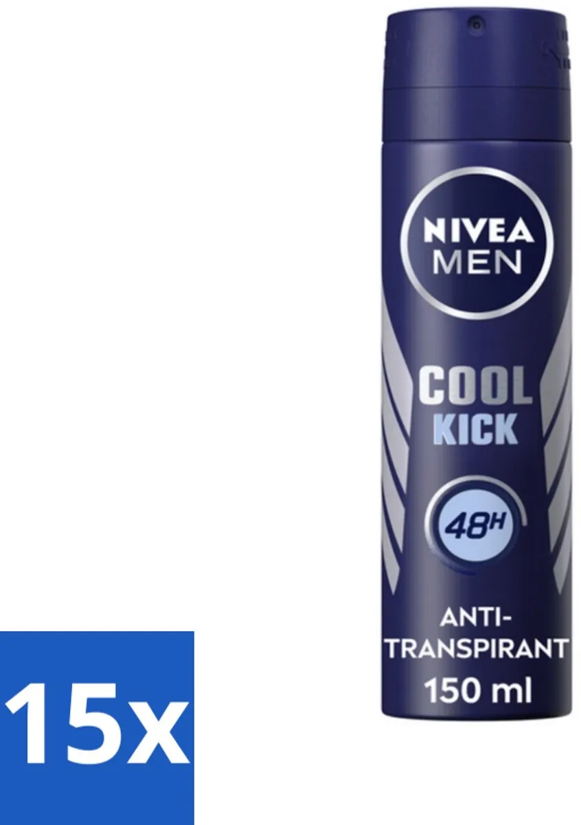 NIVEA Men Deodorant Spray Cool Kick 150ml - 15 Stuks