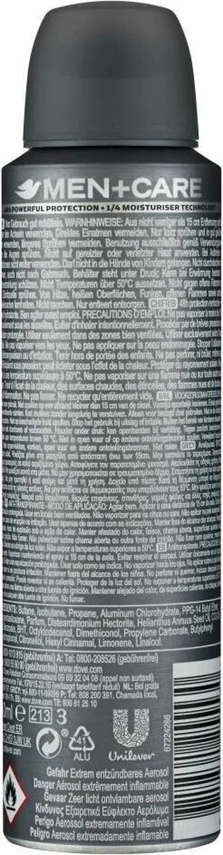 Dove Men+Care Extra Fresh Anti-Transpirant Spray - 6x150ml - afbeelding 6 van 6