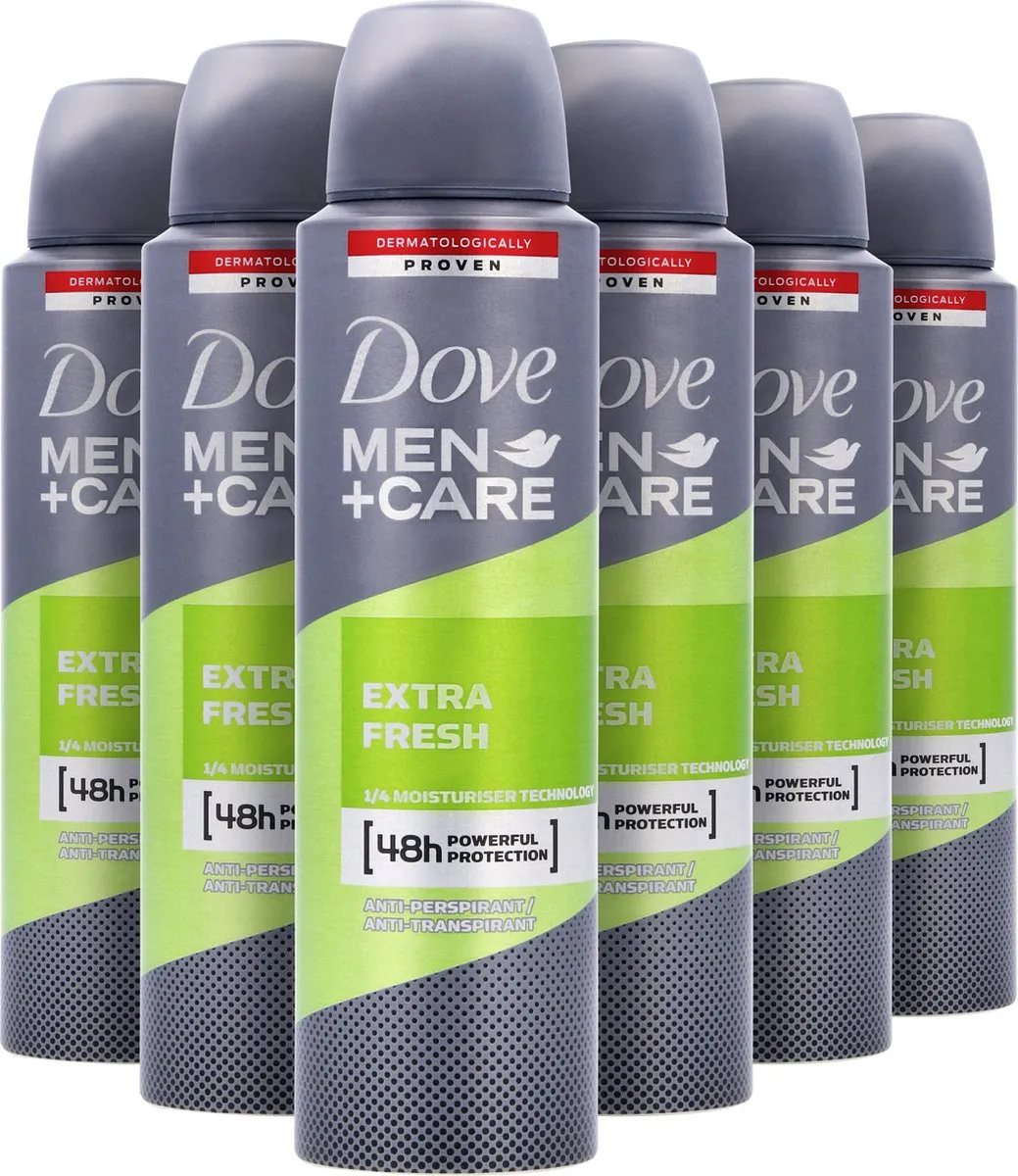 Dove Men+Care Extra Fresh Anti-Transpirant Spray - 6x150ml