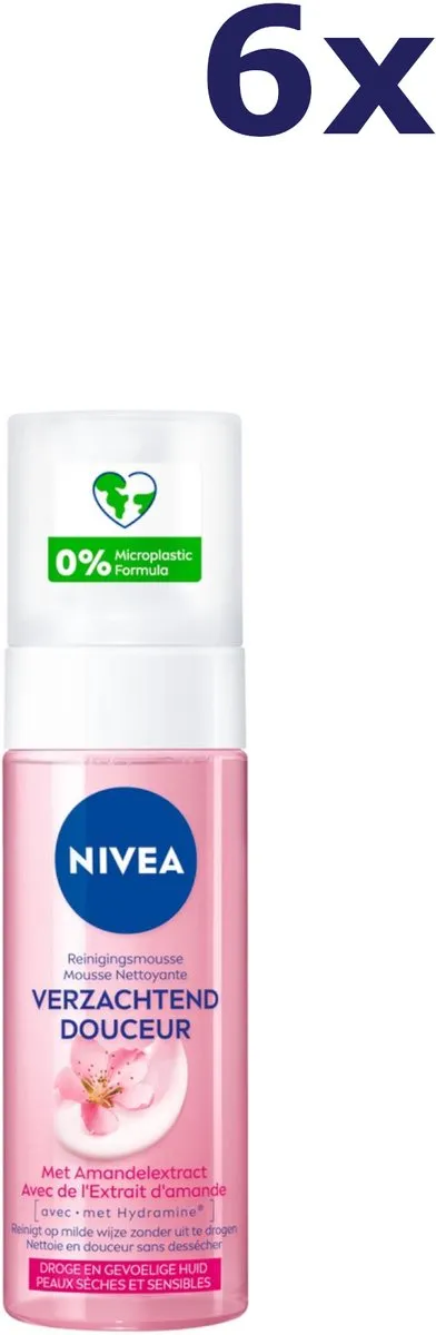 NIVEA Verzachtende Reinigingsmousse 6x150ml