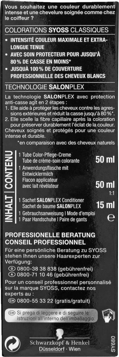 SYOSS Haarverf 6-8 Donkerblond 115ml
