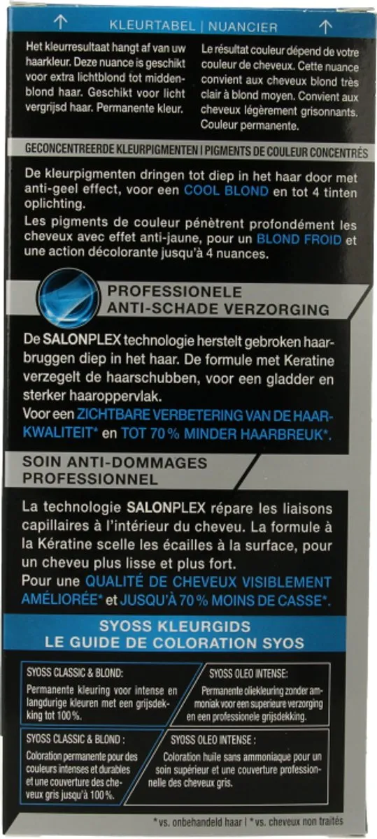 SYOSS Color Blond Cool Blonds 10-55 Haarverf 115ml