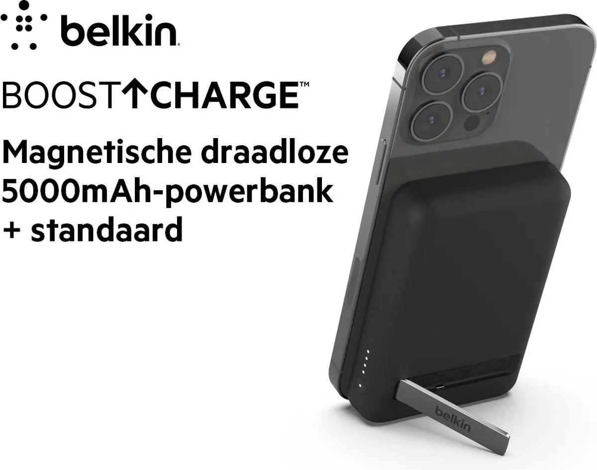 Belkin BPD004BTBK Draadloze Powerbank 5000mAh - MagSafe - Zwart