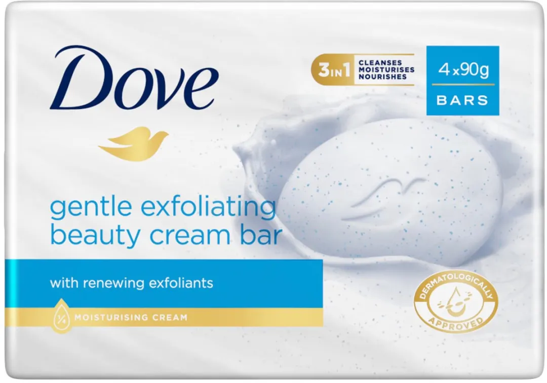Dove Gentle Exfoliating Zeep - 4x90ml