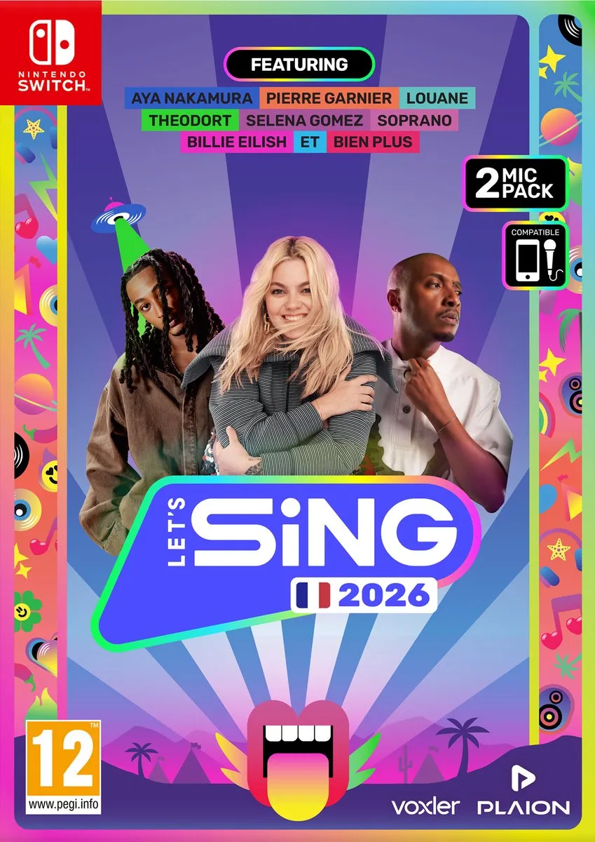 Plaion Let's Sing 2026 - 2 Microfoons - Nintendo Switch