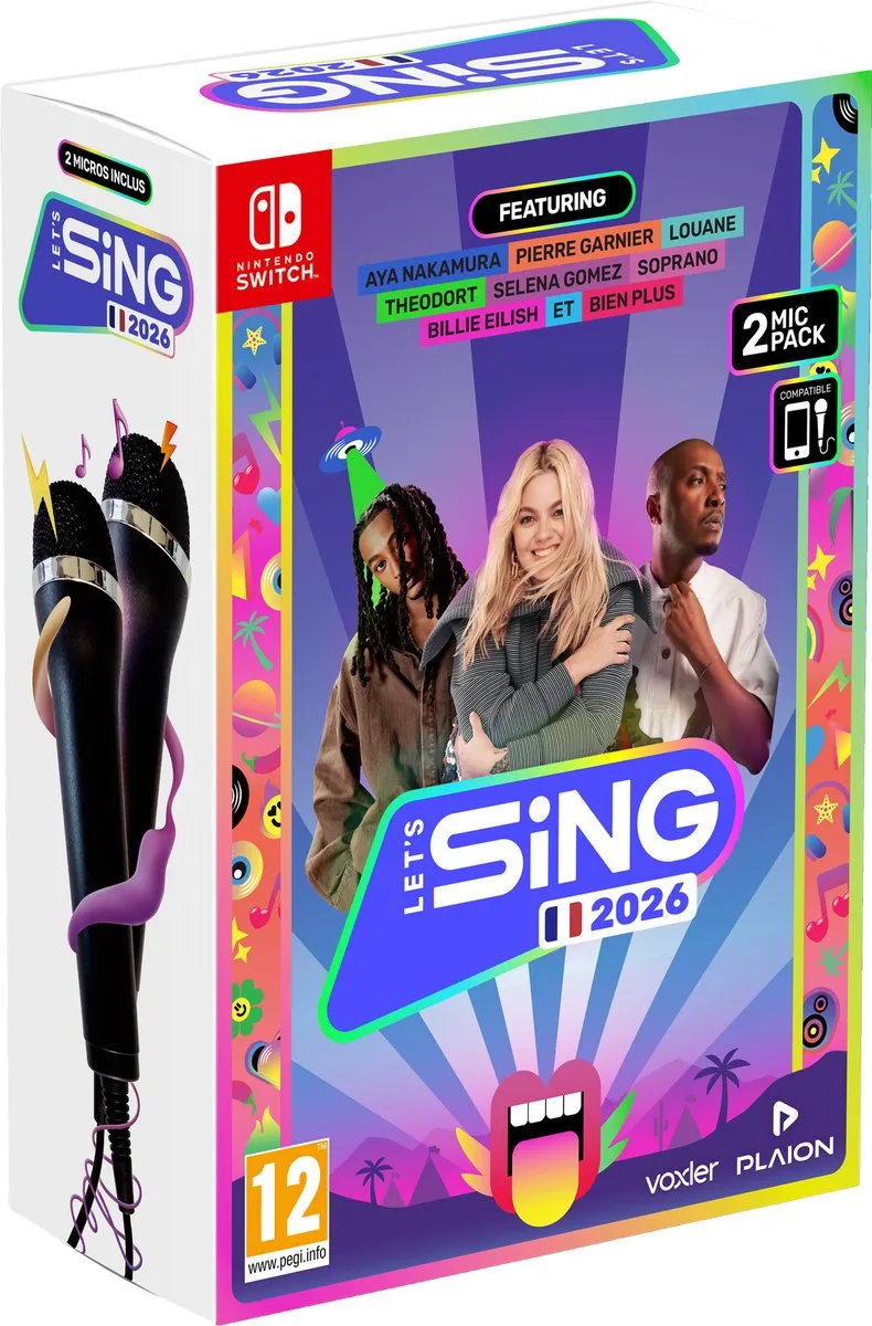 Plaion Let's Sing 2026 - 2 Microfoons - Nintendo Switch