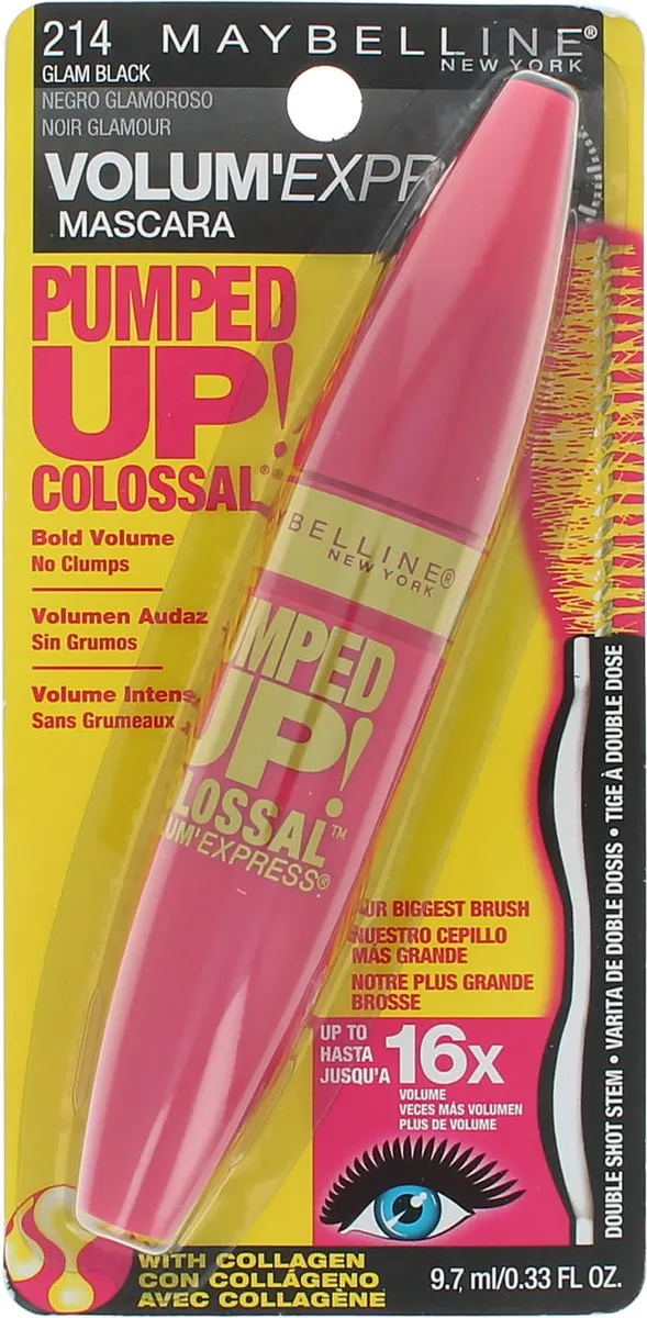 Maybelline Colossal Pumped Up Mascara 214 Glam Black