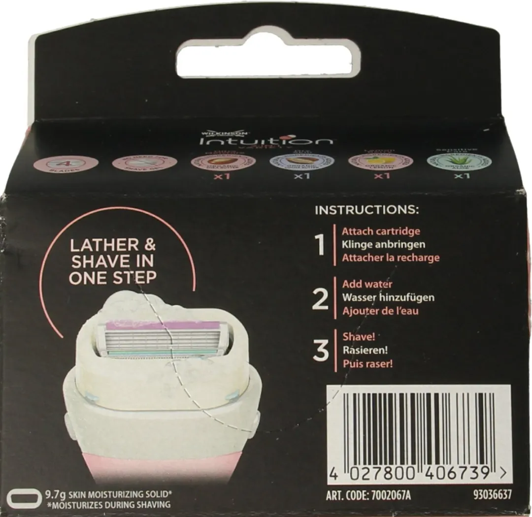 Wilkinson Sword Intuition Variety Navulscheermesjes - 4 Stuks - afbeelding 6 van 6