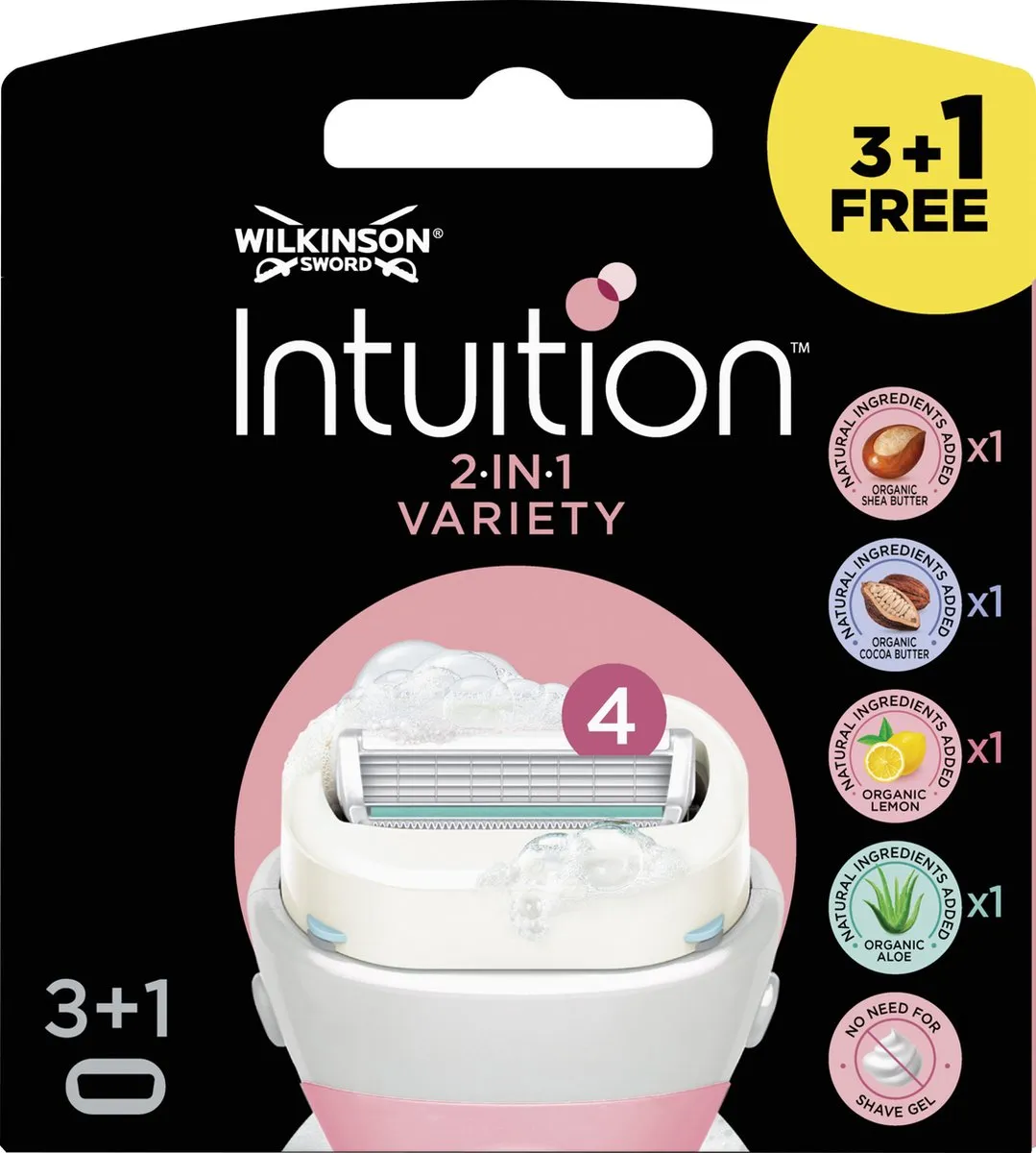 Wilkinson Sword Intuition Variety Navulscheermesjes - 4 Stuks
