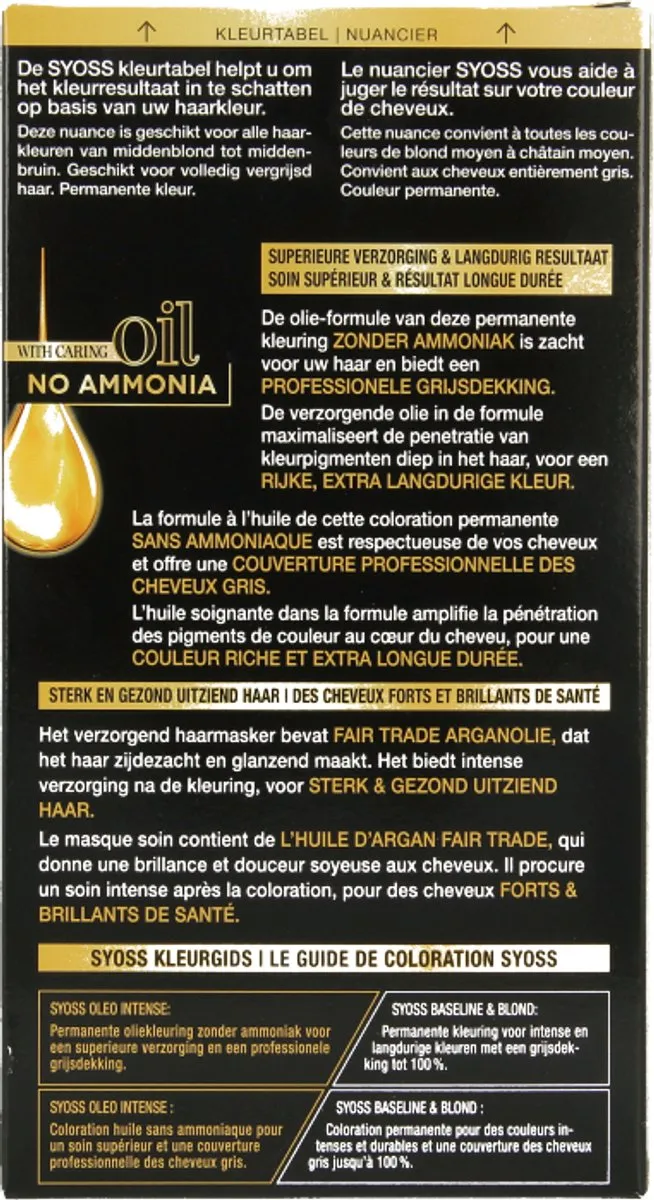 SYOSS Oleo Intense 4-50 Haarverf IJzig Bruin - 115ml