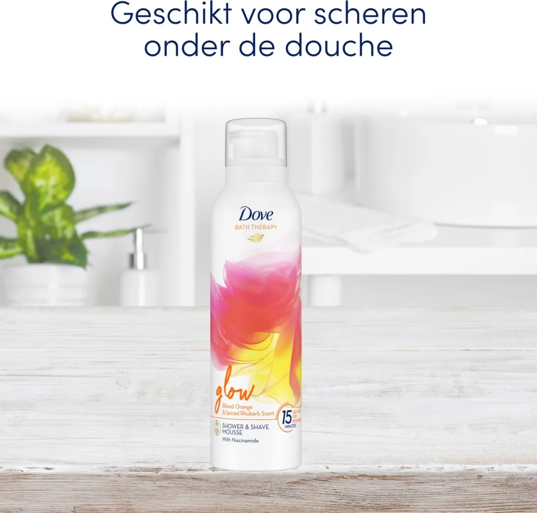 Dove Bath Therapy Douche- & Scheerschuim Glow 200ml - afbeelding 6 van 6