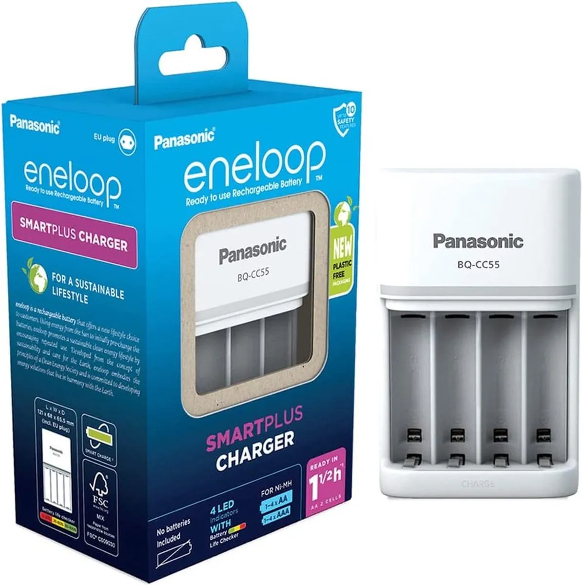 Panasonic Eneloop BQ-CC55E Oplader