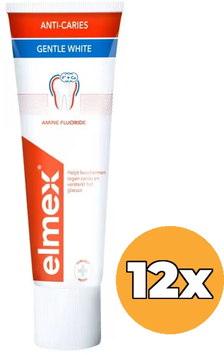 Elmex Anti-Cariës Tandpasta Gentle White 75ml - 12 Stuks