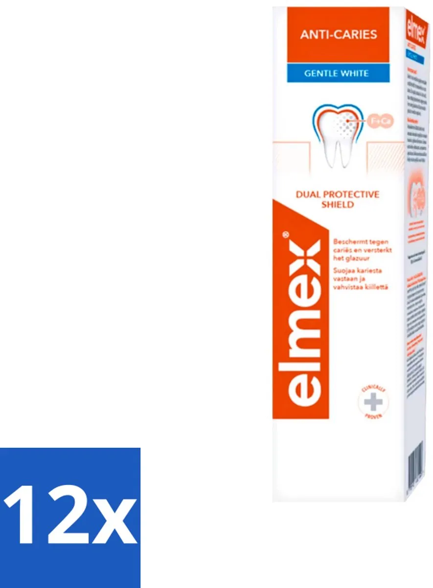 Elmex Anti-Cariës Tandpasta Gentle White 75ml - 12 Stuks