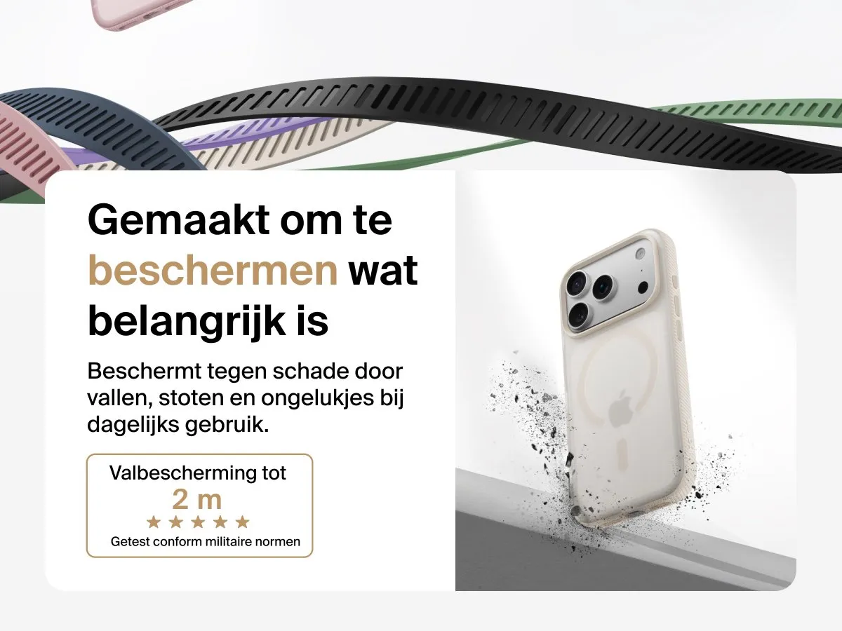 Belkin SheerForce Grip Hoesje iPhone 17 Pro MSA035HQSA - Zand - afbeelding 6 van 6
