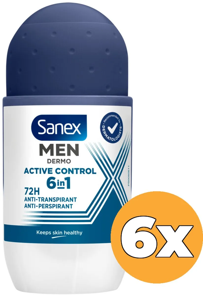 Sanex Deo Roll-on Men Active Control 6x50ml