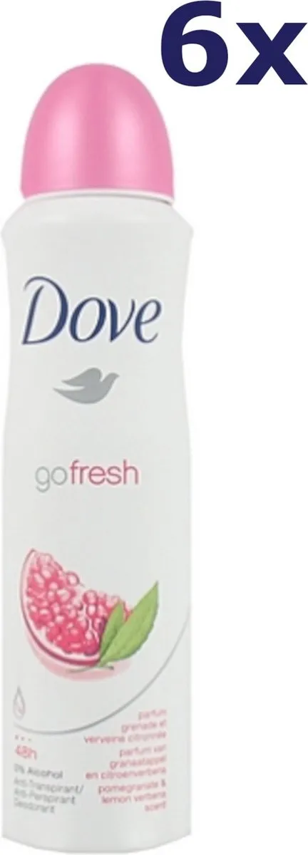 Dove Deospray Go Fresh Granaatappel 150ml - 6 Stuks