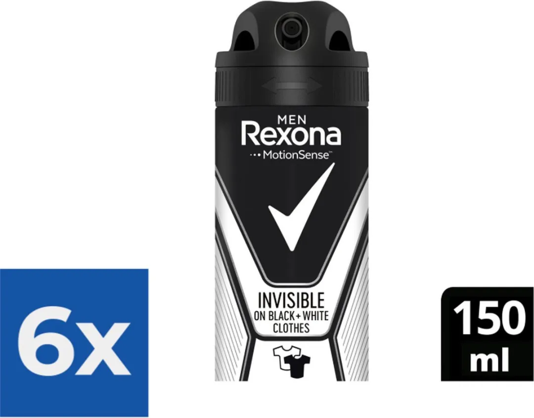 Rexona Men Invisible Black+White Anti-Witte Vlekken Deo