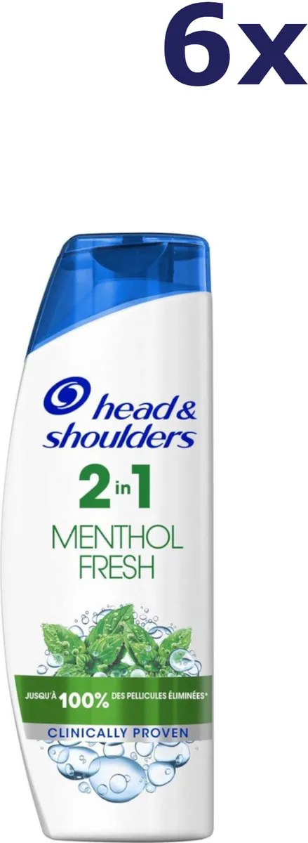 Head & Shoulders Menthol Fresh 2in1 Shampoo & Conditioner - 6x270ml - afbeelding 6 van 6