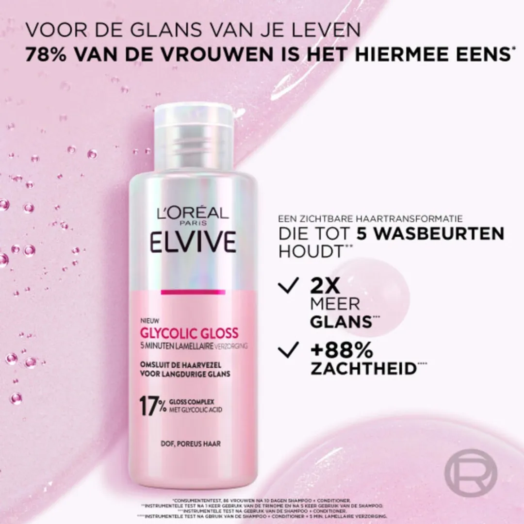 L'Oréal Elvive Glycolic Gloss Post-Conditioner 200ml - 6 Stuks - afbeelding 6 van 6