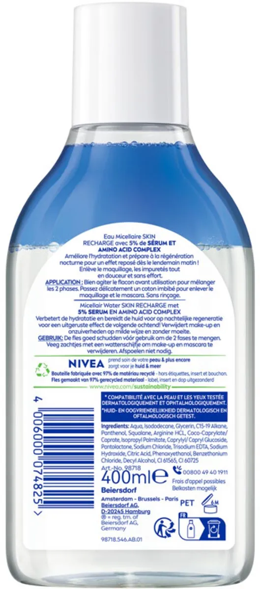 NIVEA Micellair Water Serum Verrijkt 2000ml - 5x400ml