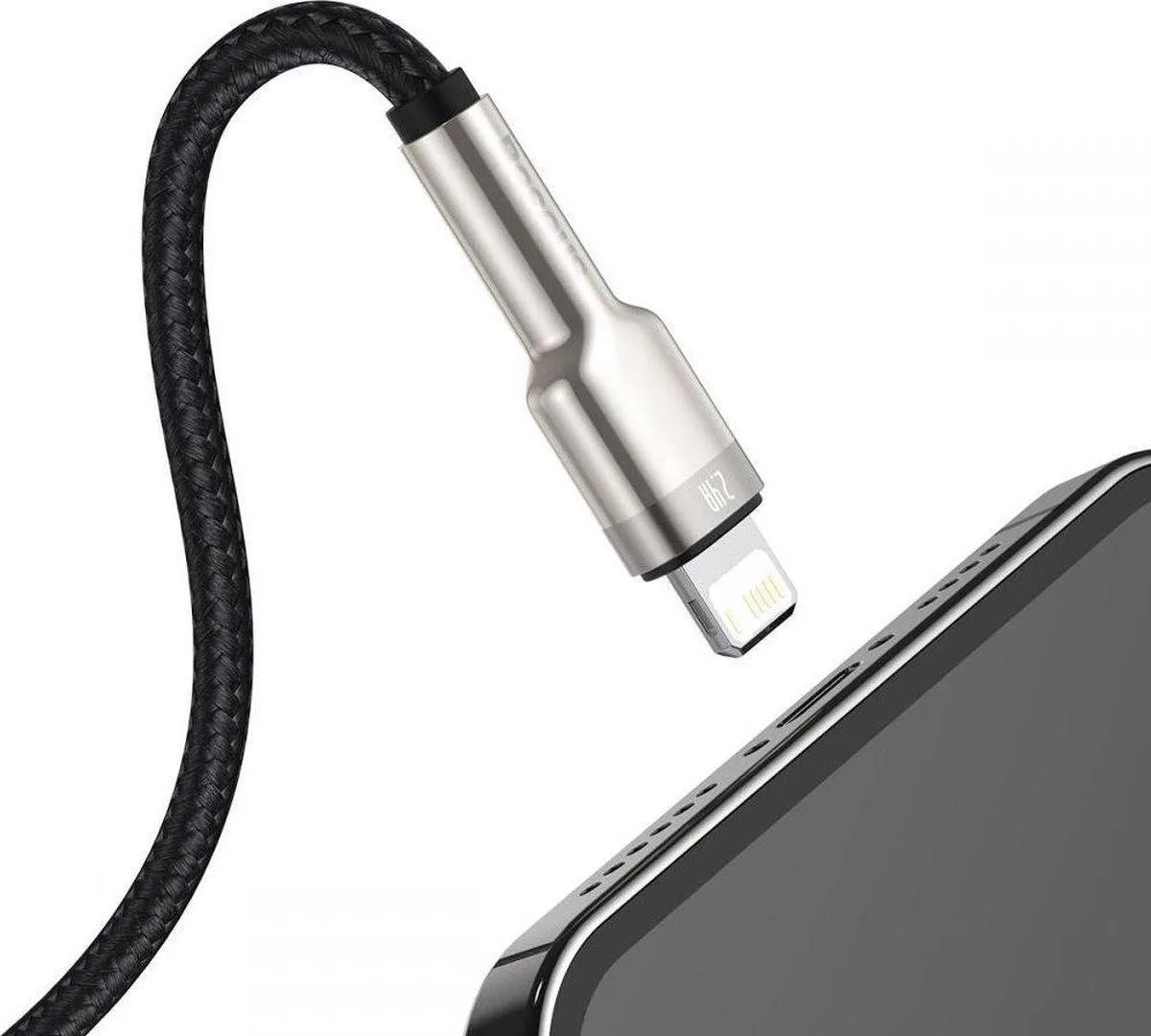 Baseus Cafule CALJK-01 Lightning Kabel 25cm - Zwart
