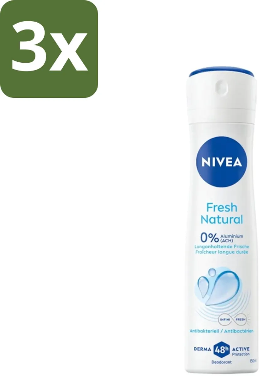 NIVEA Fresh Natural Deodorant Spray 48 Uur 450ml