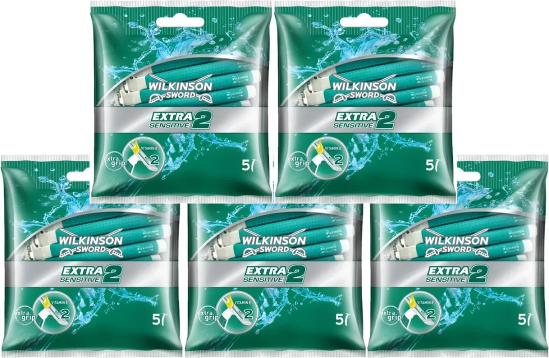 Wilkinson Sword Extra 2 Sensitive Wegwerpscheermesjes 25 Stuks