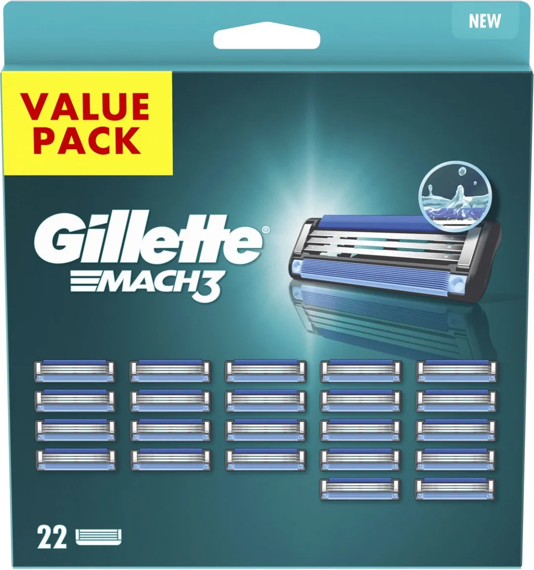 Gillette Mach3 Navulmesjes 22 Stuks