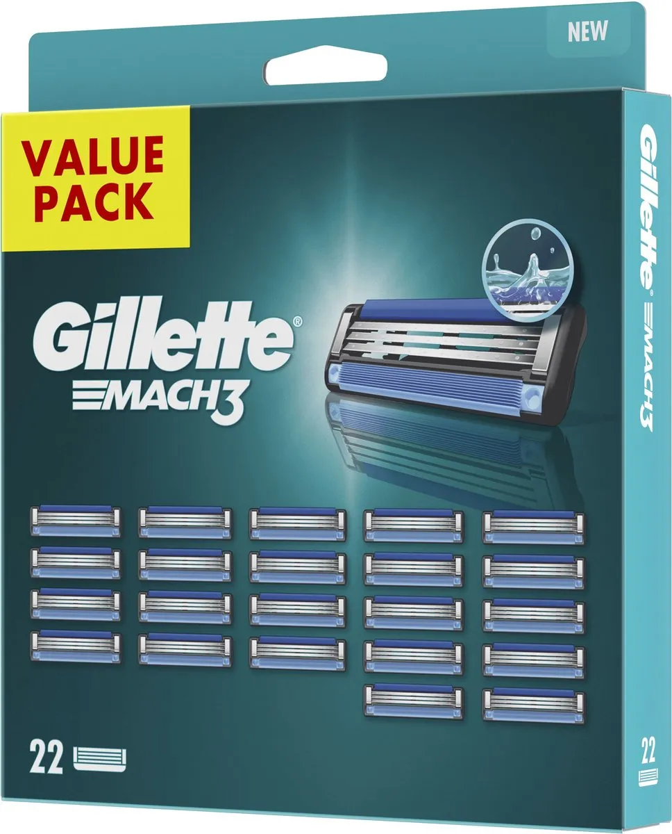 Gillette Mach3 Navulmesjes 22 Stuks