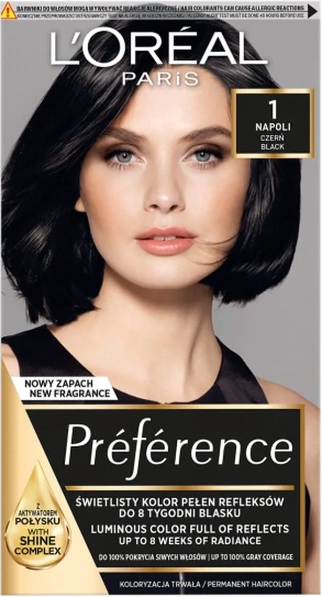 L'Oréal Paris Preference Haarverf 1 Napoli Black - Zwart