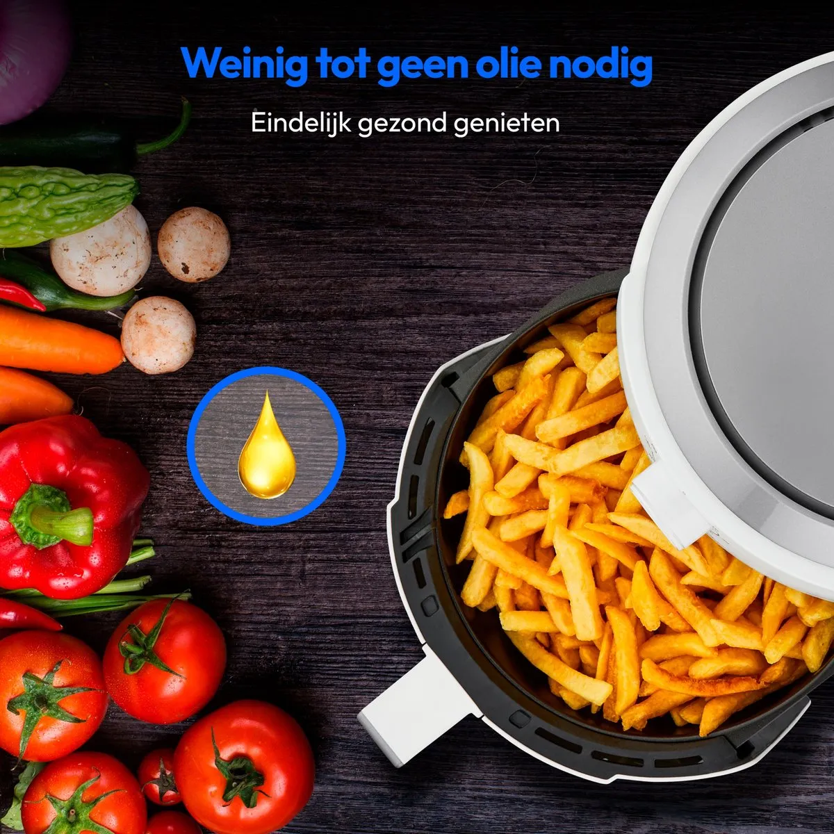 Medion L Airfryer P30 4,7L - 1500W - Wit